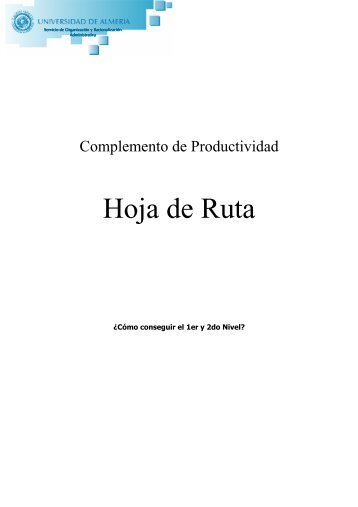 Hoja de Ruta - Servicio de OrganizaciÃ³n y RacionalizaciÃ³n ...