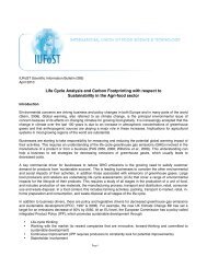 IUF.SIB.Life Cycle Analysis & Carbon Footprinting - World Food ...