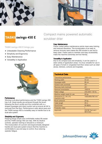 Compact mains powered automatic scrubber drier - Iles Floorcare