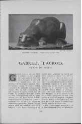 App. Ã  M. A. Tardieu. GABRIEL LACROIX â TIGRE ... - Sculpture 1940