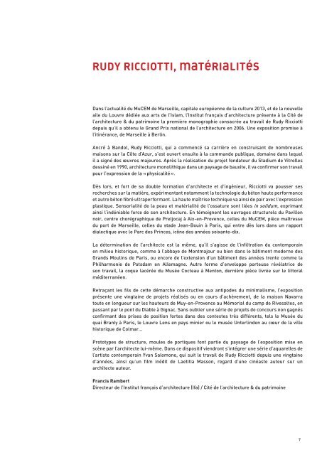 RUDY RICCIOTTI - CitÃ© de l'architecture & du patrimoine