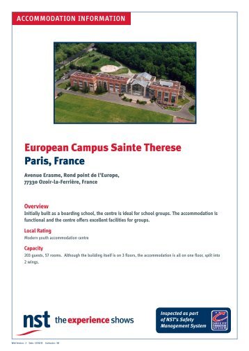 European Campus Sainte Therese Paris, France - NST Travel Group