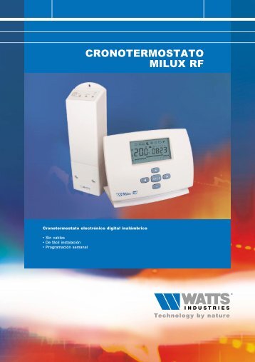 CRONOTERMOSTATO MILUX RF - Watts Industries