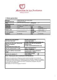 FACT SHEET MONESTIR DE LES AVELLANES - ABCevents.com