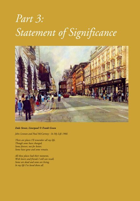Part 3: Statement of Significance - Liverpool World Heritage