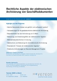 Rechtliche Aspekte der elektronischen Archivierung von ...