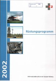 Übersicht Rüstungsprogramm 2002 - admin.ch