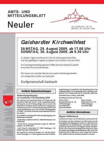 Ev. Kirchengemeinde Ellwangen Ev. Kirchengemeinde ... - Neuler