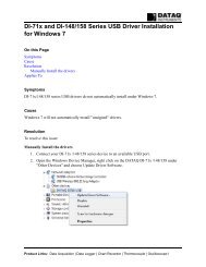 DI-71x and DI-148/158 Series USB Driver Installation for Windows 7