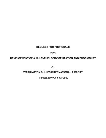 RFP 4-13-C002 - Metropolitan Washington Airports Authority