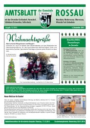 Amtsblatt 12/2013 - Gemeinde Rossau