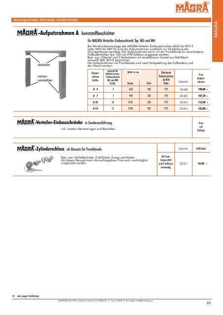 PREISLISTE 2013 als PDF-Datei - richterkg.at