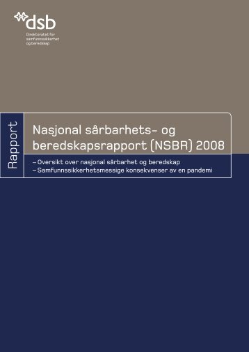 (NSBR) 2008 - Direktoratet for samfunnssikkerhet og beredskap