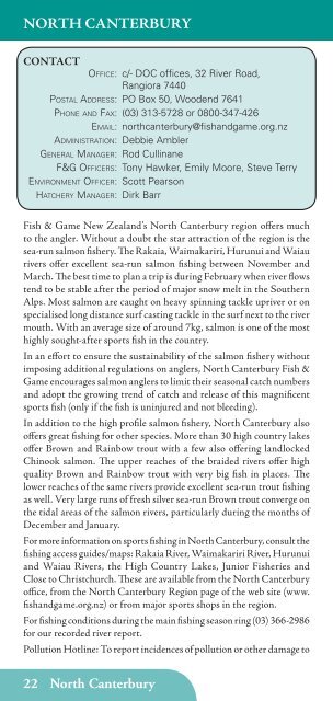 Sports Fishing Regulations 2013 - 2014 SOUTH ISLAND
