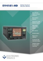 EV4181-HD Multiple Standard Waveform Monitor - Electronic Visuals