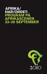 pROgRAm pÃ¥ AFRIKAscEnEn 23â26 sEpTEmbER - Bok & Bibliotek