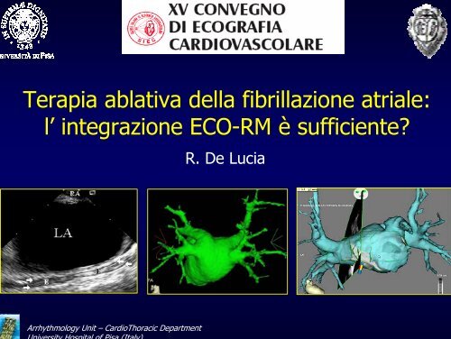 Terapia ablativa della fibrillazione atriale: l' integrazione ECO-RM ÃƒÂ¨ ...