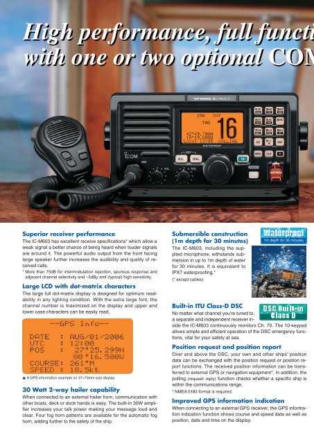 VHF MARINE TRANSCEIVER