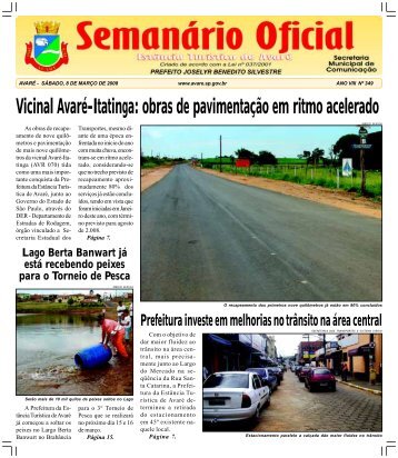 Vicinal AvarÃ©-Itatinga: obras de pavimentaÃ§Ã£o em ritmo acelerado