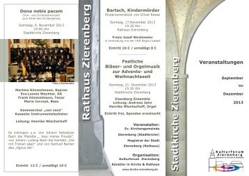 Veranstaltungen - Kirche Zierenberg
