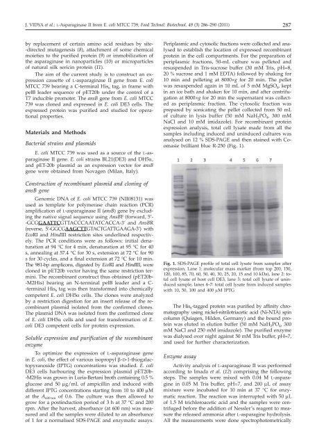 Cloning, Functional Expression and Characterization of L ...