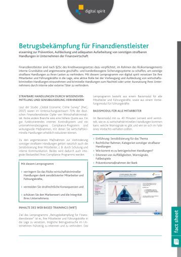 Betrugsbekämpfung für Finanzdienstleister - Compliance Training