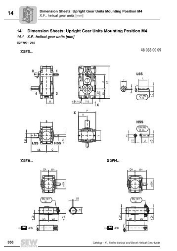 14 Dimension Sheets: Upright Gear Units ... - SEW-Eurodrive
