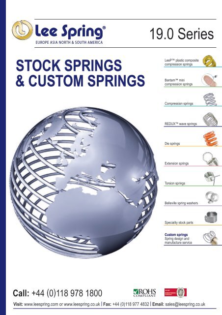 STOCK SPRINGS & CUSTOM SPRINGS 19.0 Series - Lee Spring Ltd