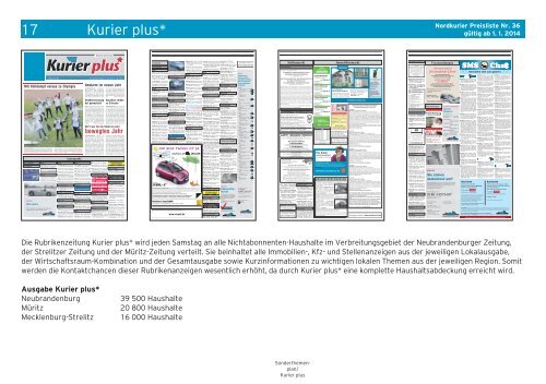 Preisliste Nr. 36 - Nordkurier