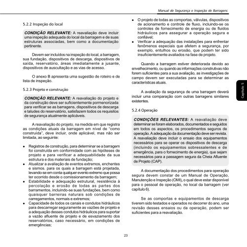 Manual de SeguranÃ§a e InspeÃ§Ã£o de Barragens 1 - Livros GrÃ¡tis