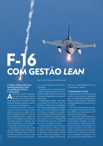 F-16 com gestÃ£o Lean