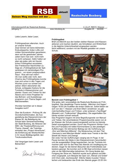 Ausgabe 25 04/2008 - Realschule Boxberg
