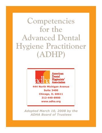 Competencies for the Advanced Dental Hygiene Practitioner (ADHP)