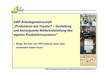 AWF-Arbeitsgemeinschaft „Produzieren wie Toyota!? – Gestaltung ...