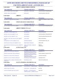 Liste des MÃ©dicaments enregistrÃ©s - Agmed.mg