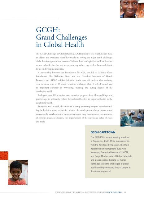 2007 Annual Report - Foundation for the National Institutes of Health