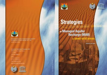 Strategies for Managed Aquifer Recharge (MAR) in semi-arid areas