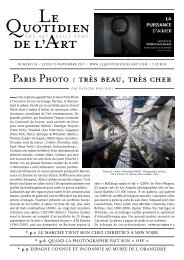 PARIS PHOTO : TRèS bEAu, TRèS CHER - Le Quotidien de l'Art