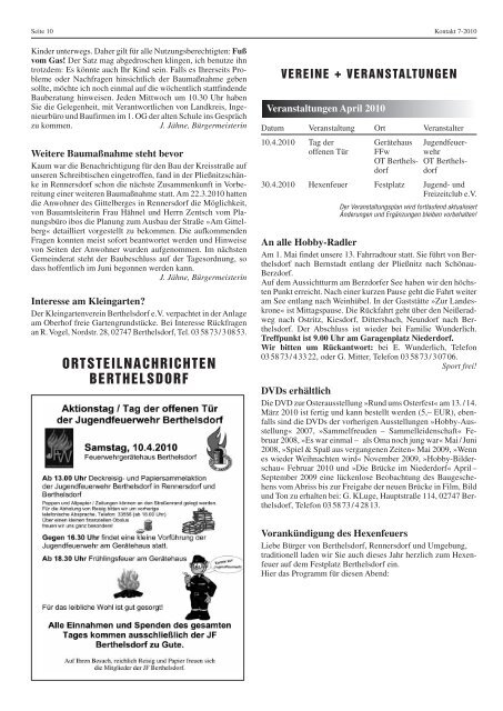kontakt 07 - Gemeinde Strahwalde