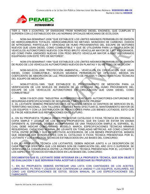 Pre-Convocatoria de vehiculos de izaje guas hidraulicas - Pemex ...