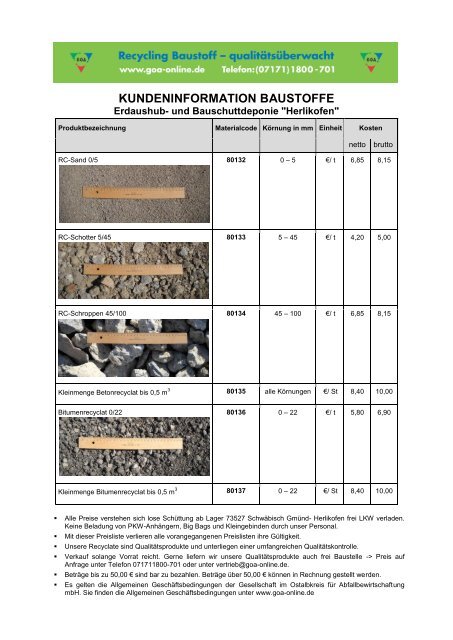 KUNDENINFORMATION BAUSTOFFE - Gesellschaft im Ostalbkreis ...