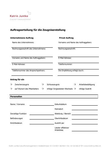 Auftragserteilung - Katrin Juntke