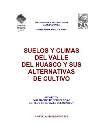 suelos y climas del valle del huasco y sus alternativas de cultivo - INIA