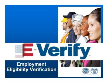 E–Verify Employment Eligibility Verification