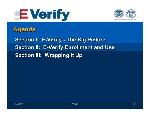 E–Verify Employment Eligibility Verification