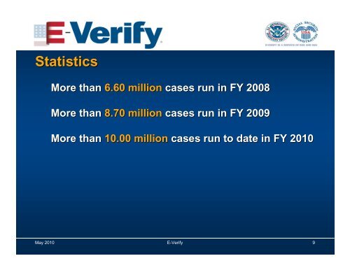 E–Verify Employment Eligibility Verification