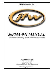 50PMA-041 Manual (Rev A) - JFW Industries