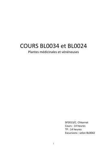 COURS BL0034 et BL0024 - Moodle 2