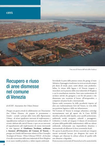 Recupero e riuso di aree dismesse nel comune di Venezia