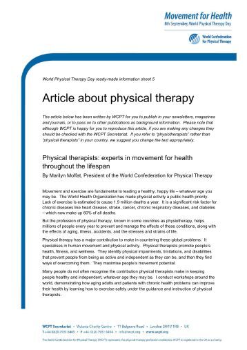 PT Articles | seisiyns.gq articles about physical therapy